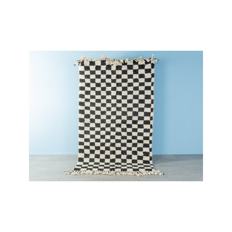 Vintage Chess wool berber rug