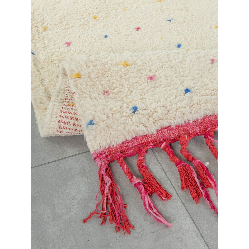 Tapis berbère vintage Happy Polka Dots en laine