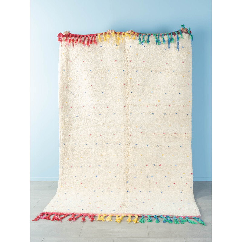 Tapete de lã berbere Vintage Happy Polka Dots