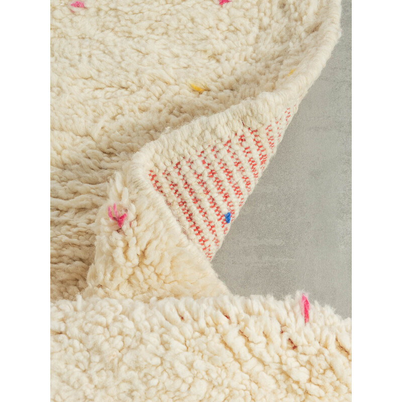 Tapis berbère vintage Happy Polka Dots en laine