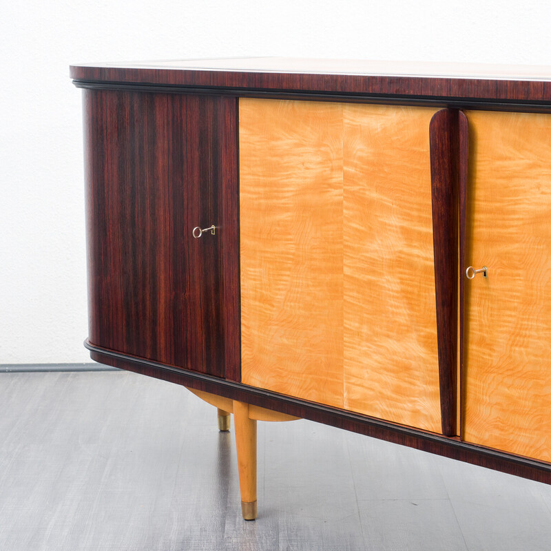 Vintage sideboard in rosewood and maple, 1950s