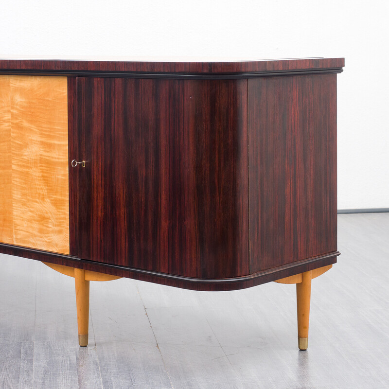 Vintage sideboard in rosewood and maple, 1950s