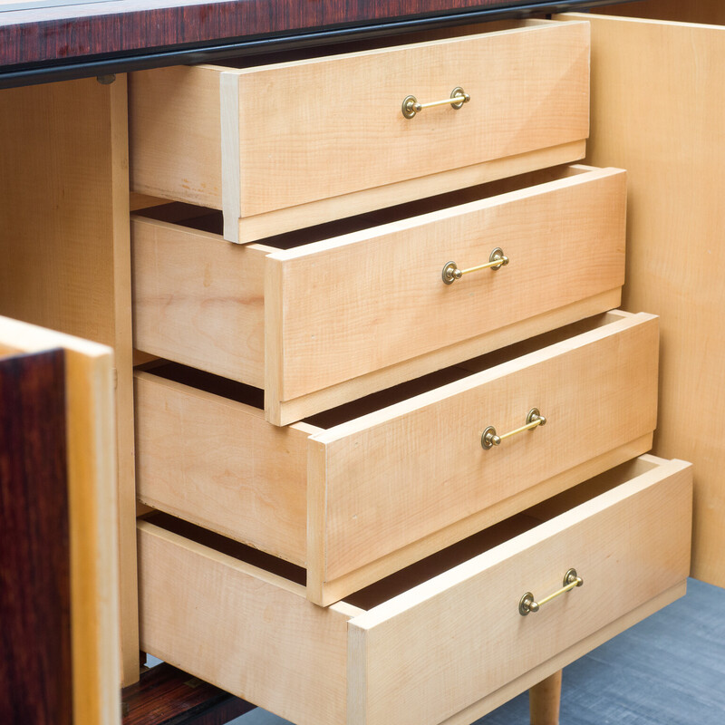 Vintage sideboard in rosewood and maple, 1950s