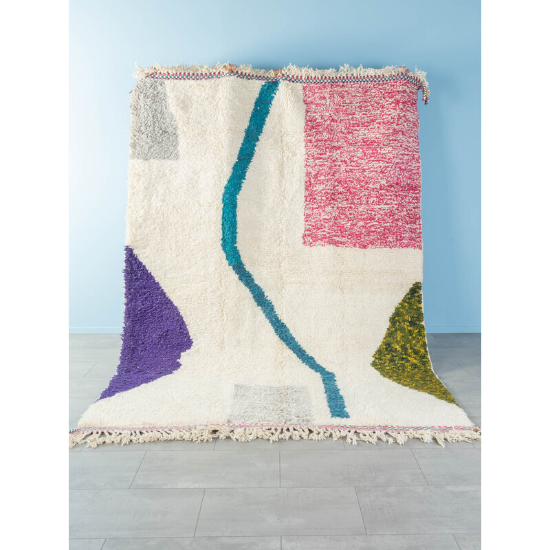 Tappeto vintage Abstraction III in lana berbera