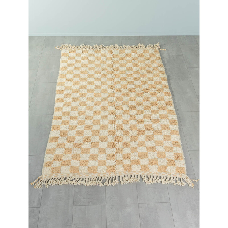 Vintage Sand Check II wool berber rug