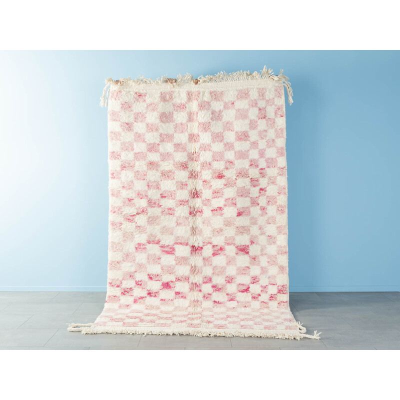 Tapis berbère vintage Rosegarden Check en laine