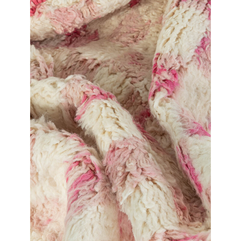 Vintage Rosegarden Check Berberteppich aus Wolle