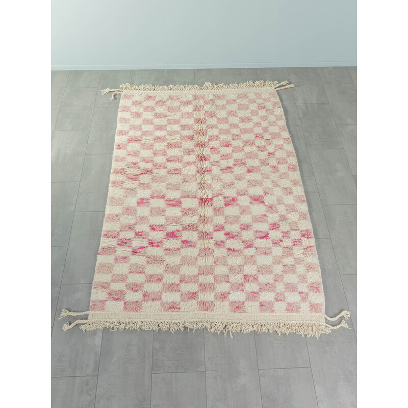 Tapis berbère vintage Rosegarden Check en laine