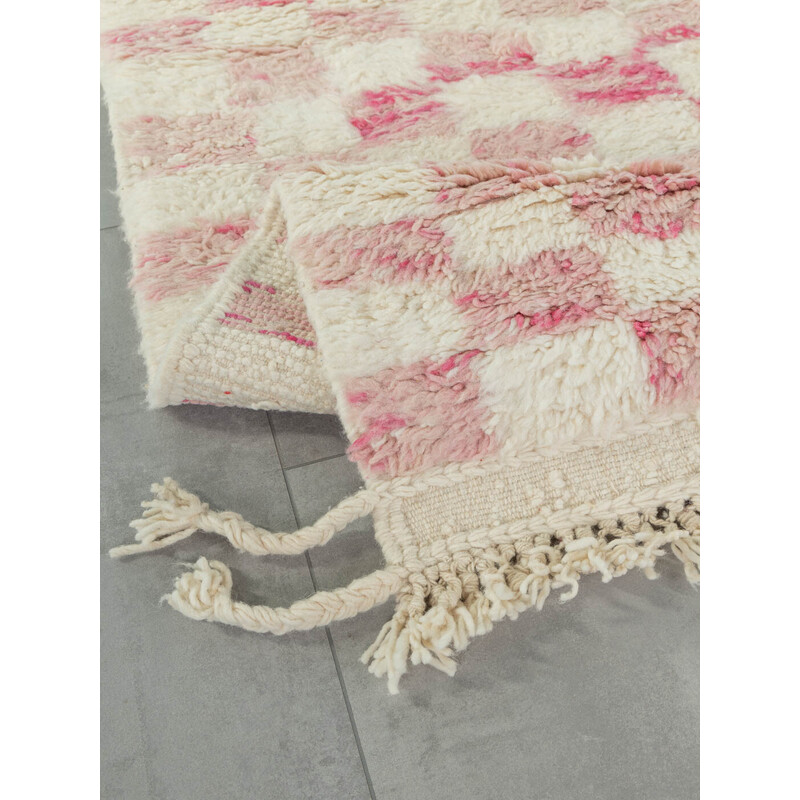 Alfombra bereber de lana Vintage Rosegarden Check