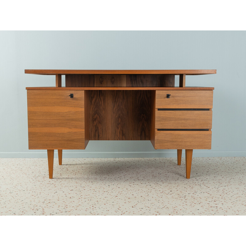 Vintage bureau in walnootfineer, jaren 1960