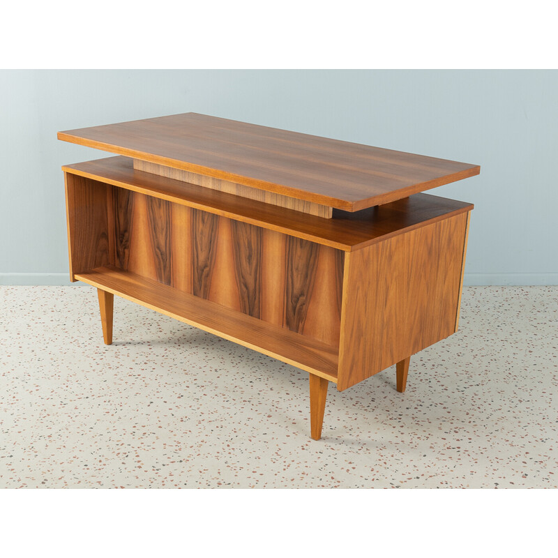 Vintage bureau in walnootfineer, jaren 1960