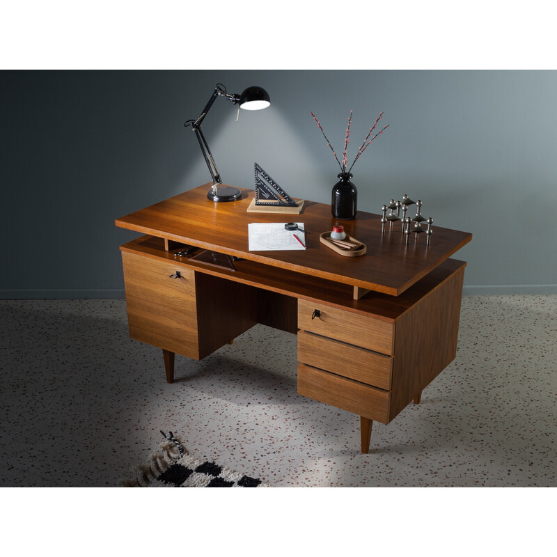 Vintage desk in walnut veneer, 1960s