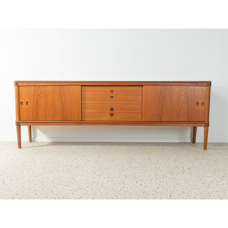 Vintage sideboard in teak veneer with two sliding doors by Bramin, Denmark 1960s