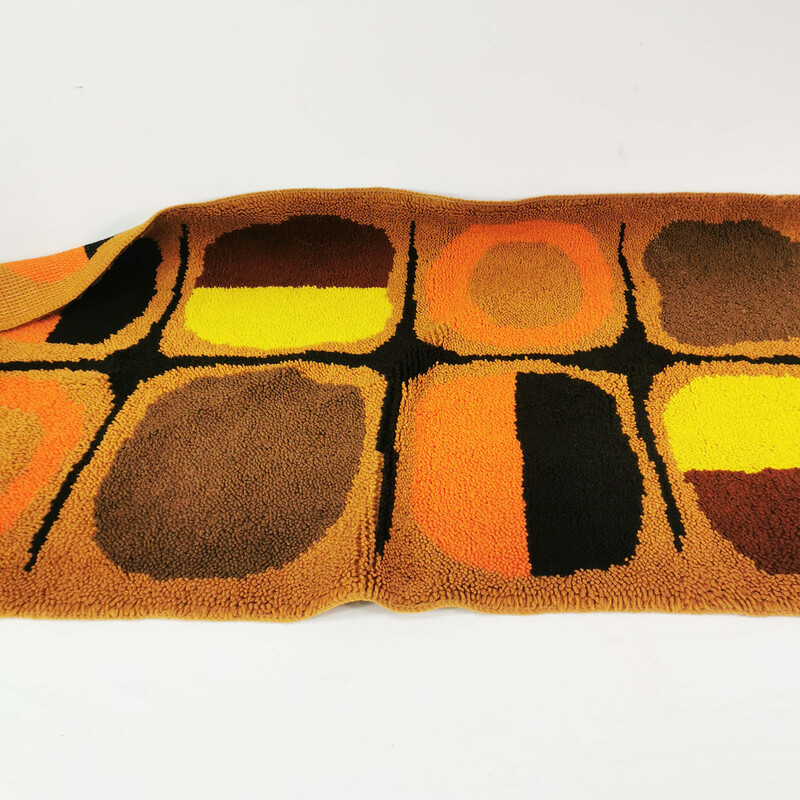 Space Age vintage wool rug, Denmark 1970s