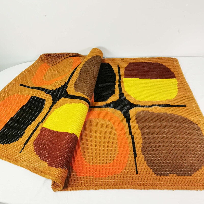 Space Age vintage wool rug, Denmark 1970s