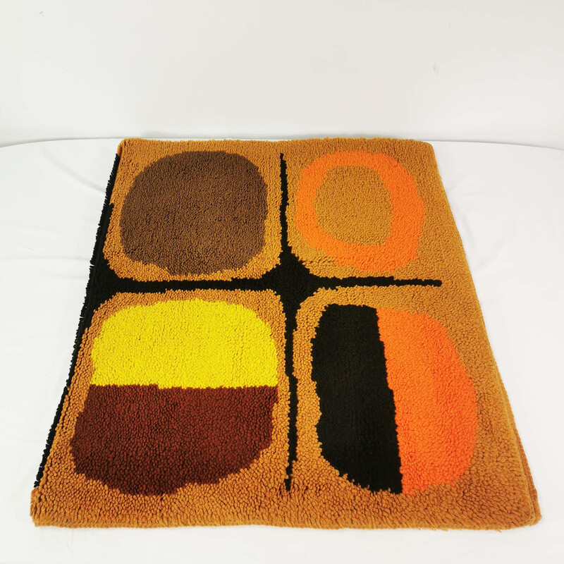 Space Age vintage wool rug, Denmark 1970s