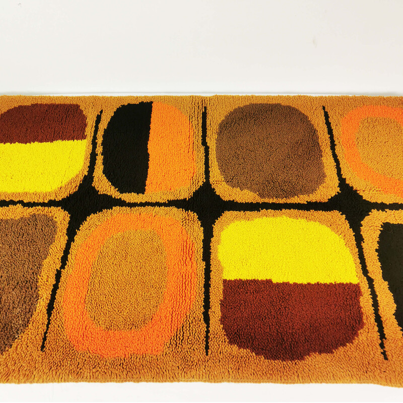 Space Age vintage wool rug, Denmark 1970s