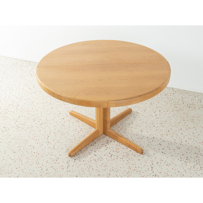 Vintage oakwood extendable dining table by Niels Bach for Bramin, 1960s