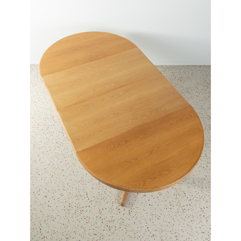 Mesa de comedor extensible de madera de roble vintage de Niels Bach para Bramin, años 60