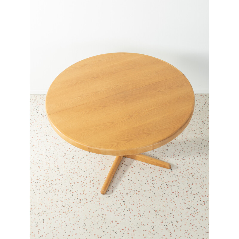 Mesa de comedor extensible de madera de roble vintage de Niels Bach para Bramin, años 60