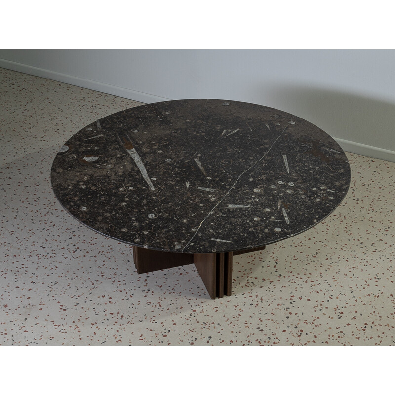 Vintage oakwood coffee table model 1014 by Heinz Lilienthal, 1980s