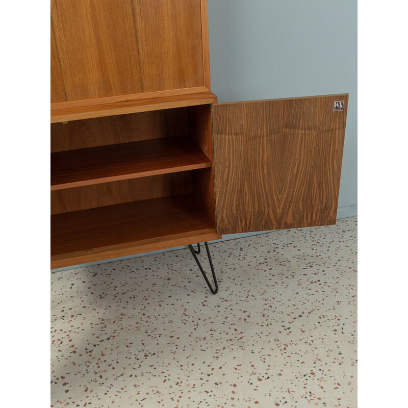 Vintage bar cabinet in walnut with two doors by Wk Möbel, Germany 1950s