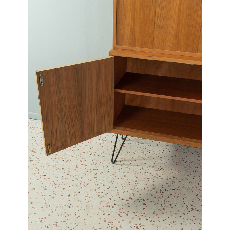 Vintage bar cabinet in walnut with two doors by Wk Möbel, Germany 1950s