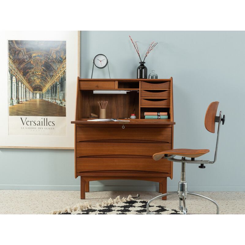 Vintage secretary in teak veneer by Bernhard Pedersen and Søn, Denmark 1960s