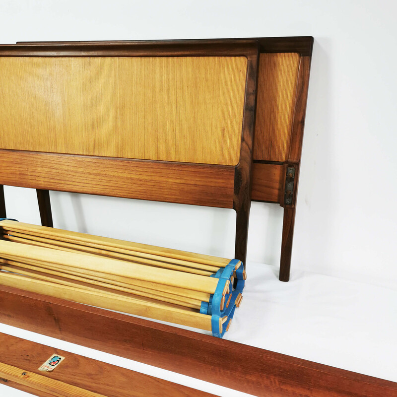 Vintage rosewood bed by Ł. H. Quesehl, Denmark 1960s