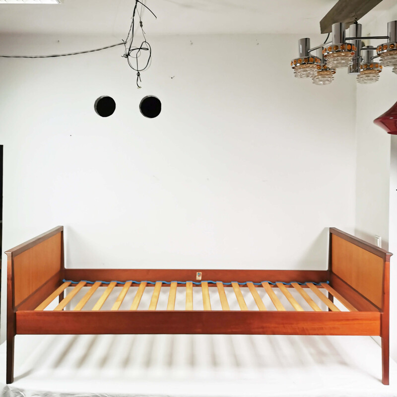 Vintage rosewood bed by Ł. H. Quesehl, Denmark 1960s