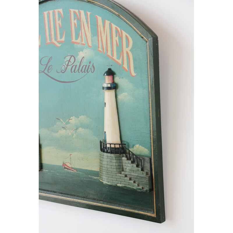 Vintage painting "Belle Île en Mer" by Country Corner