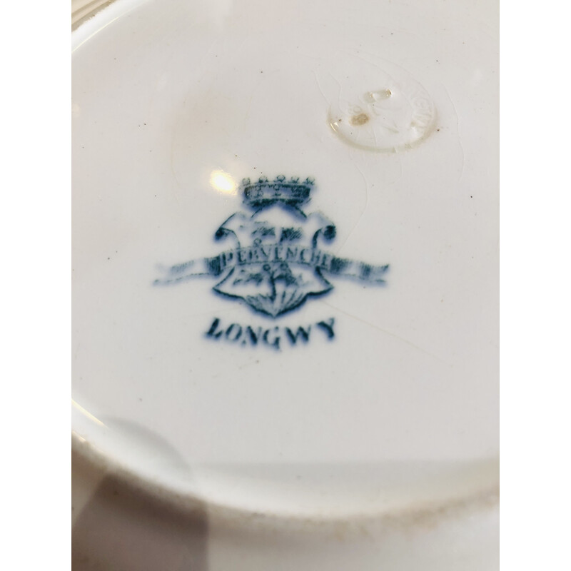 Vintage Longwy plate from the Periwinkle collection