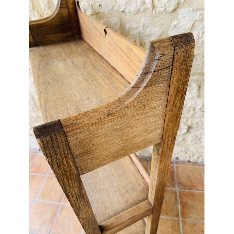 Vintage French farmhouse shelf with 3 levels, 1940-1950