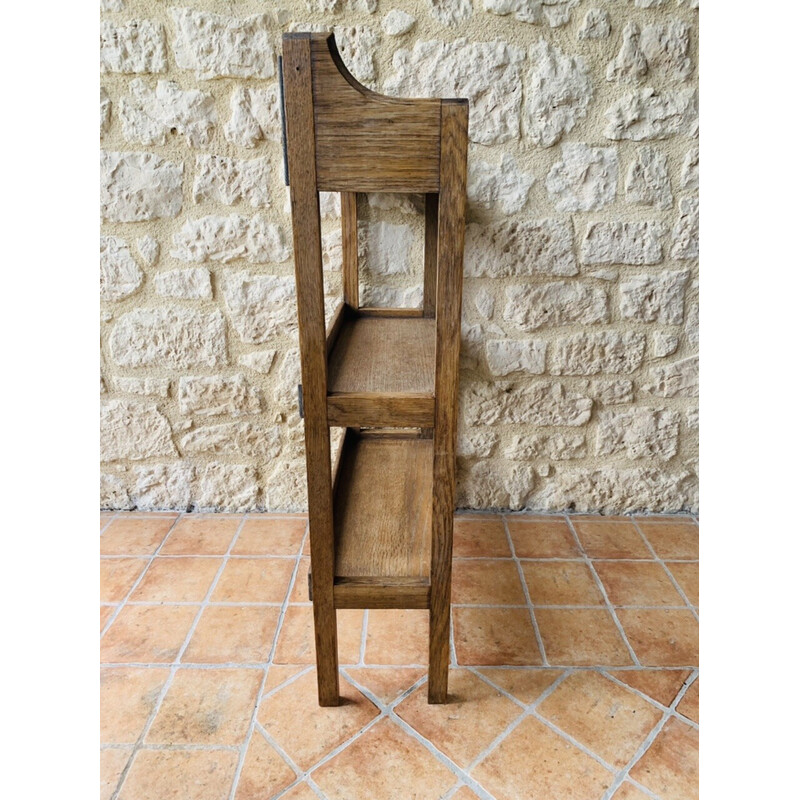 Vintage French farmhouse shelf with 3 levels, 1940-1950