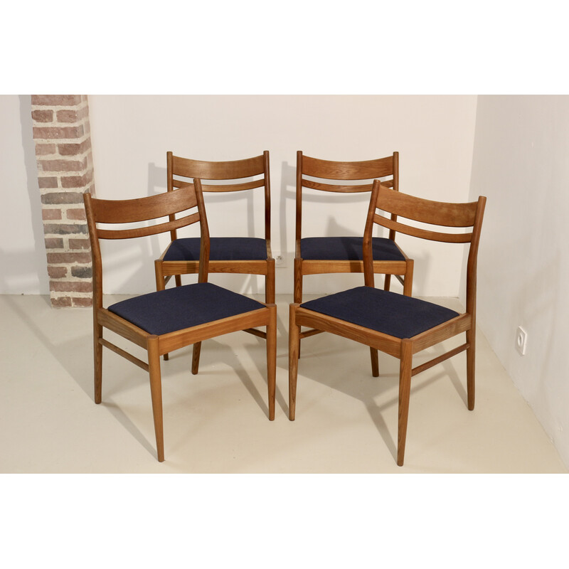 Set di 4 sedie scandinave vintage in rovere, 1950-1960