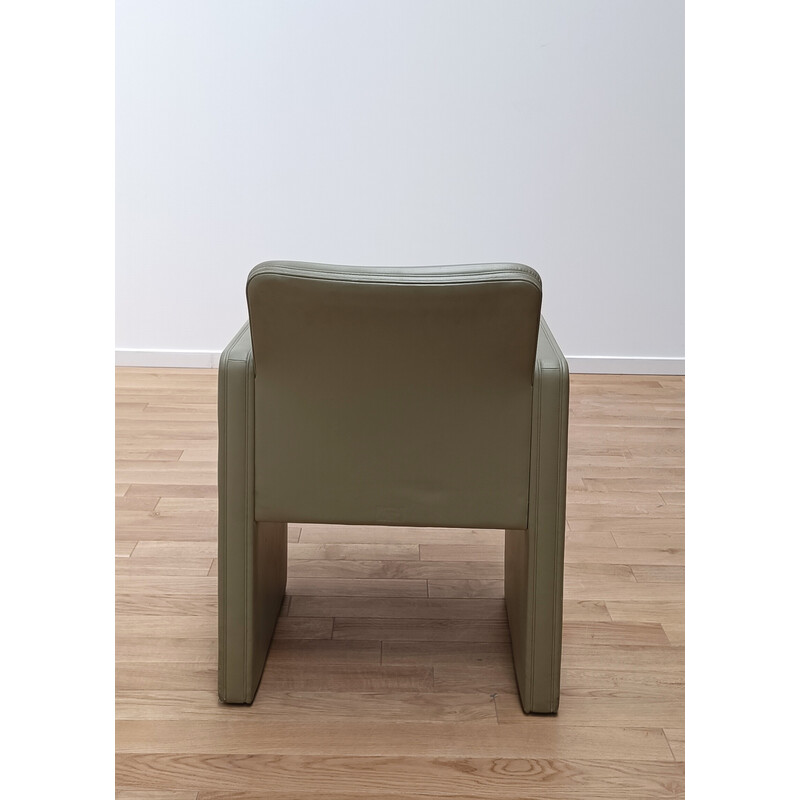 Fauteuil vintage Thf en bois et cuir par Poltrona Frau, 1990