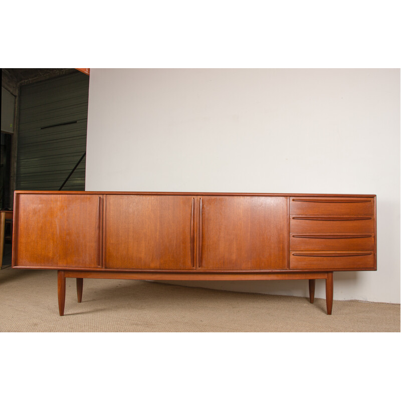 Enfilade danese d'epoca in teak di Bernhard Pedersen, 1960