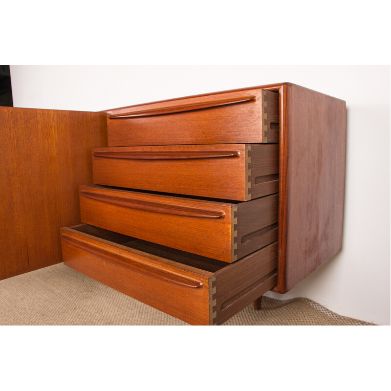 Vintage Danish teak sideboard by Bernhard Pedersen, 1960