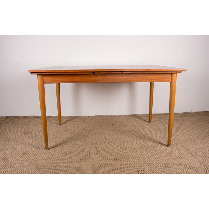 Scandinavische tafel van teak en sycamore, Denemarken 1960