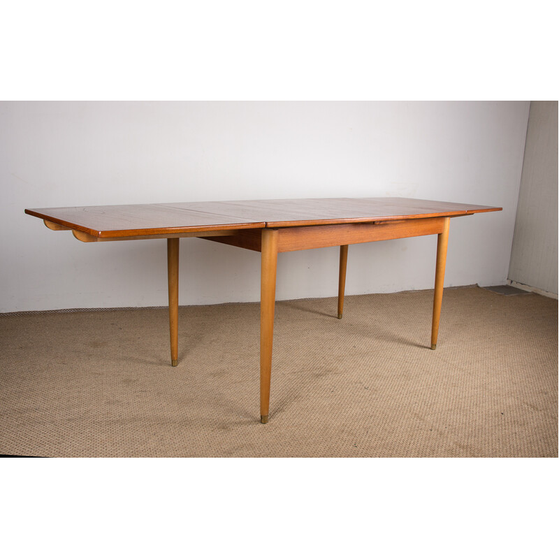 Scandinavische tafel van teak en sycamore, Denemarken 1960