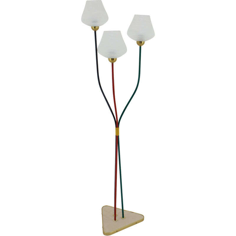 Vintage floor lamp with 3 lights, Czechoslovakia 1960s