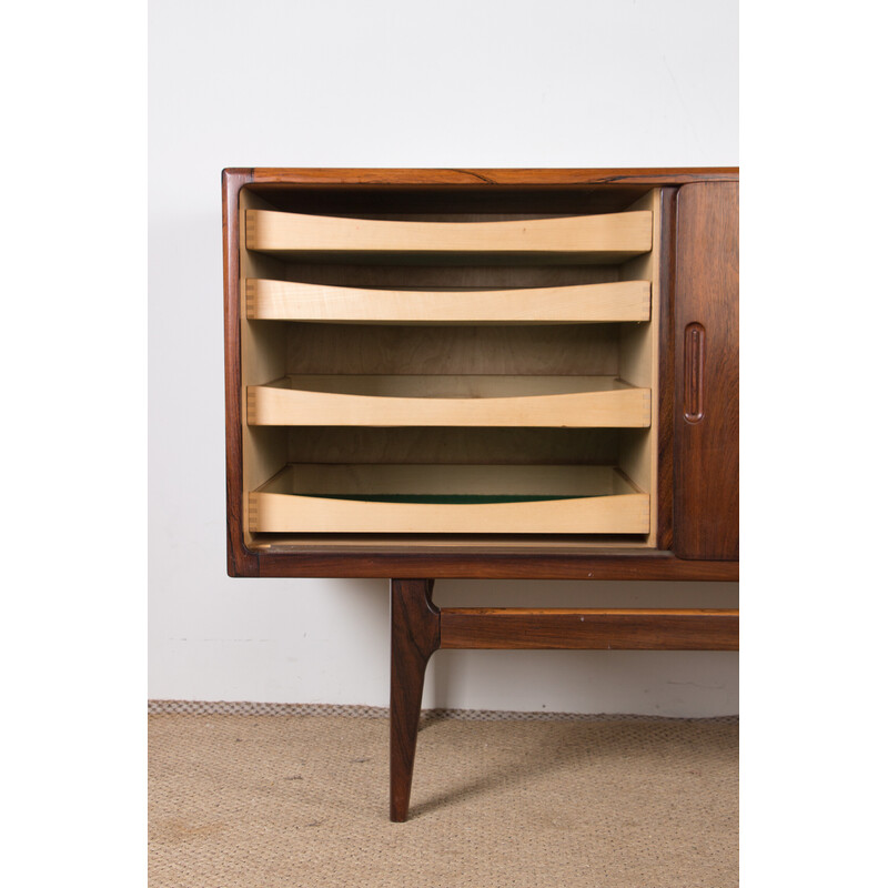 Vintage Danish sideboard in Rio rosewood by Bernhard Pedersen for Eskilstup Falster, 1960