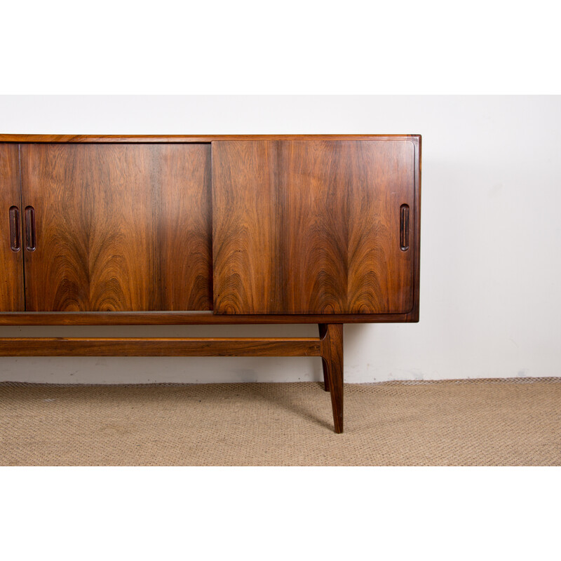 Vintage Danish sideboard in Rio rosewood by Bernhard Pedersen for Eskilstup Falster, 1960