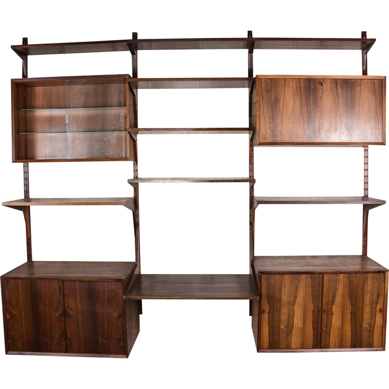 Danish vintage modular shelf in Rio rosewood by Poul Cadovius for Cado, 1960