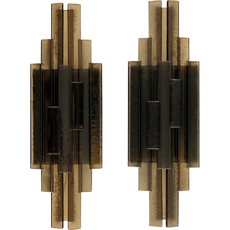 Pair of vintage wall lamps 1006 by Claus Bolby for CeBo industri, Denmark 1960s