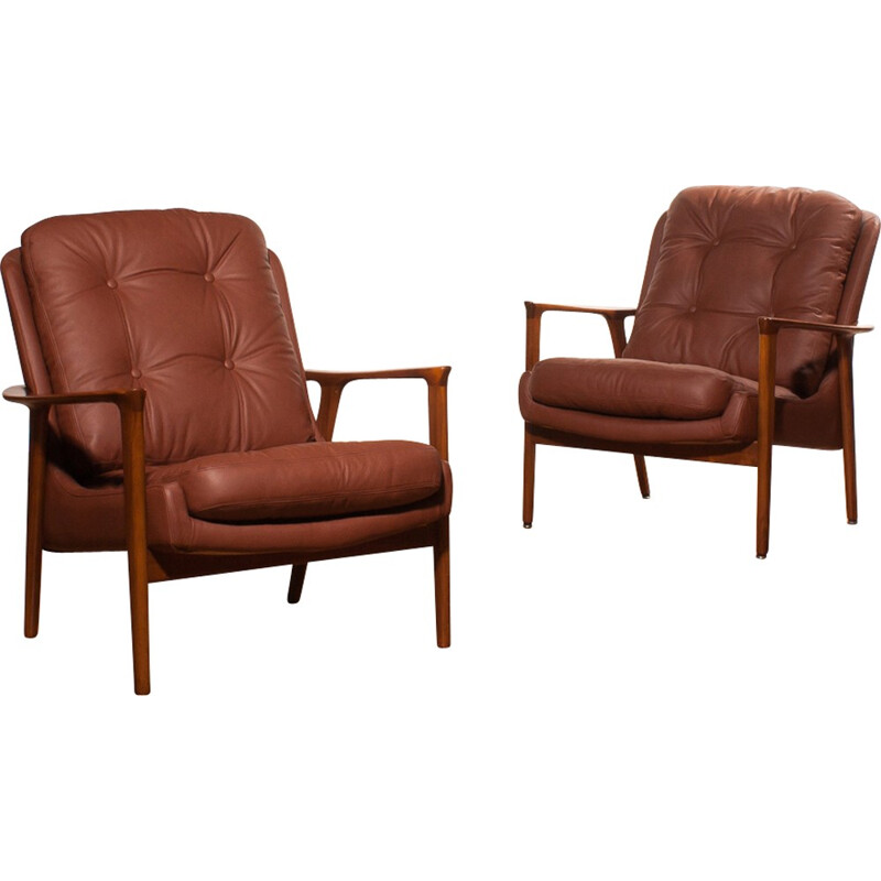 Pair of Bröderna Andersson "Tunis" armchairs, Inge ANDERSSON - 1960s