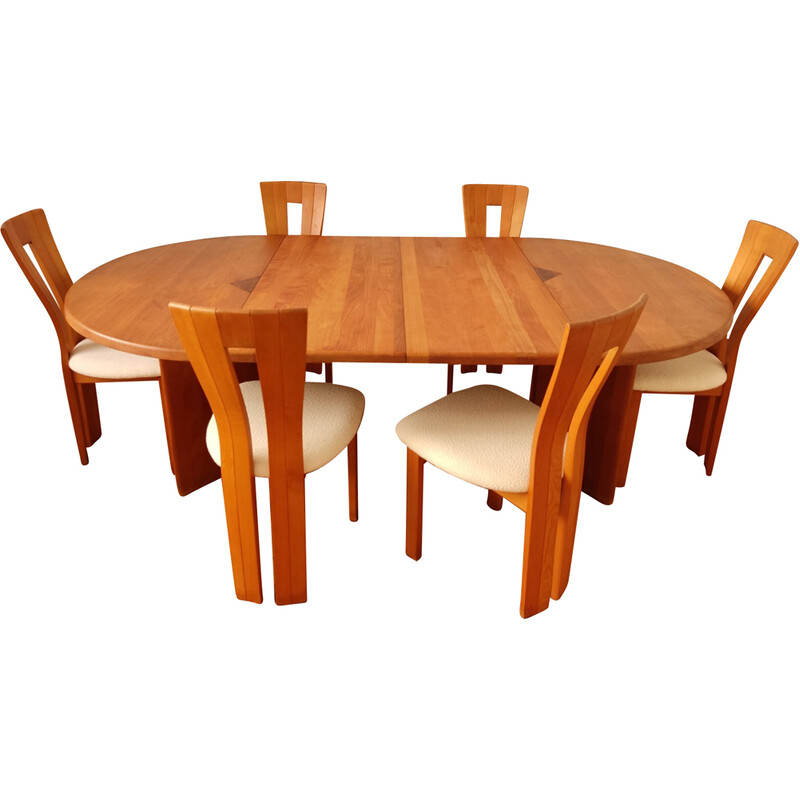 Vintage solid wood dining set, 1970