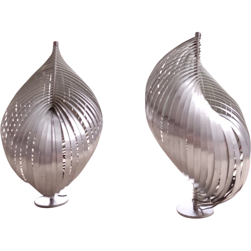 Pair of vintage lamps by Henri Mathieu, 1970