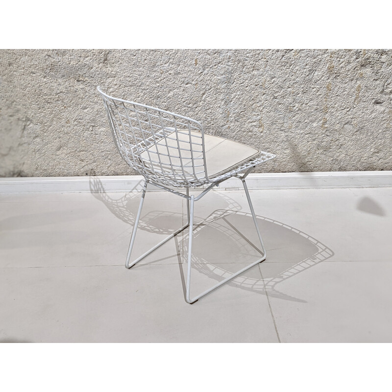 Vintage-Stuhl aus weißem Stahl von Harry Bertoia für Knoll, 1970