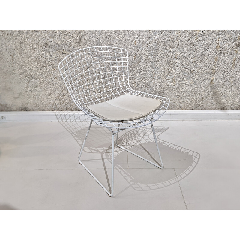 Vintage-Stuhl aus weißem Stahl von Harry Bertoia für Knoll, 1970